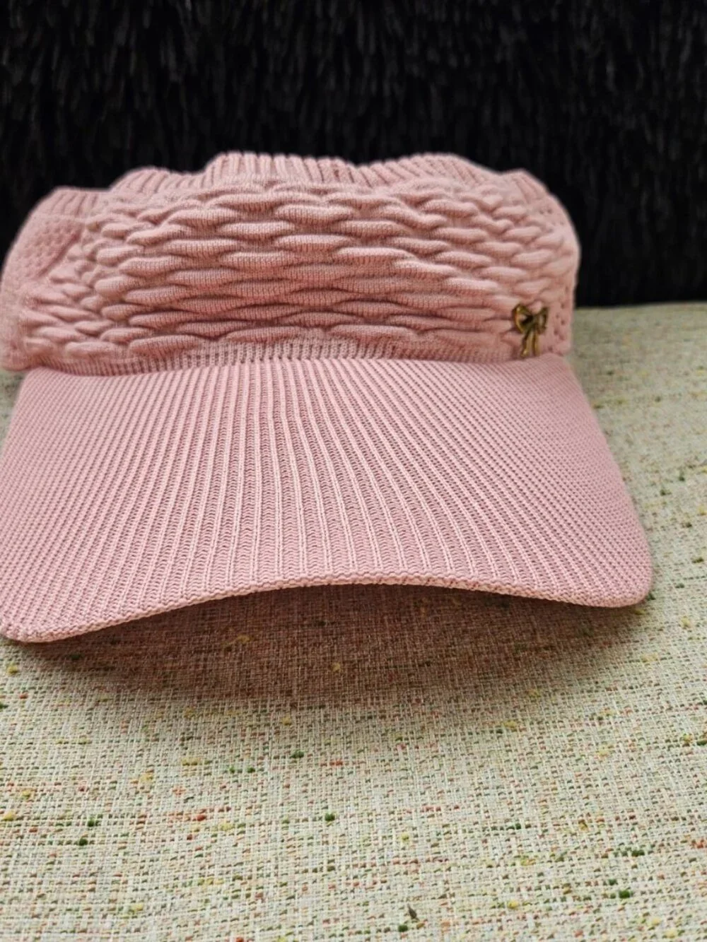 Women Hat Visor Pink Sun Hat Cap Outdoor Sport Bow Logo Hat One Size fit all